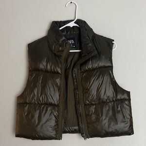 Zara cropped Puffer Vest